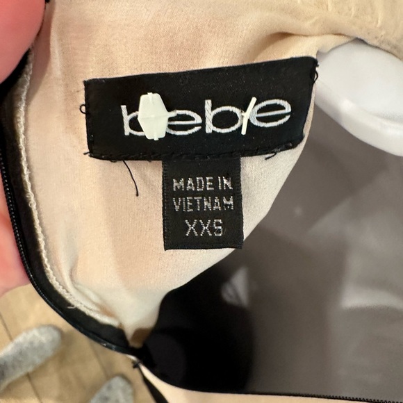 Bebe Black/off-white Ruffle Dress - XXS - Picture 3 of 6